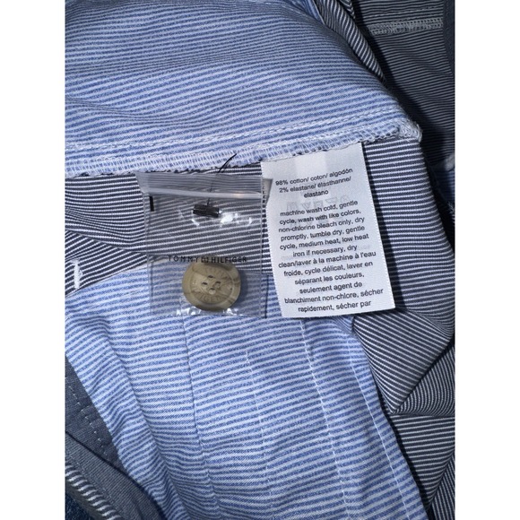 Tommy Hilfiger Hampton Stretch Slim Chino Pants Women's 4 Blue Pinstripe NWT - Picture 7 of 11